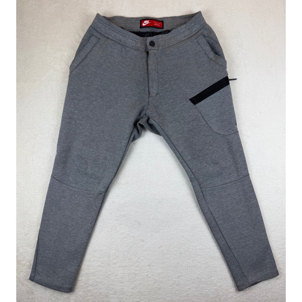 Nike Tech Fleece Bonded Pants‎ Mens Medium Dark Grey Heather 805218-091 Joggers